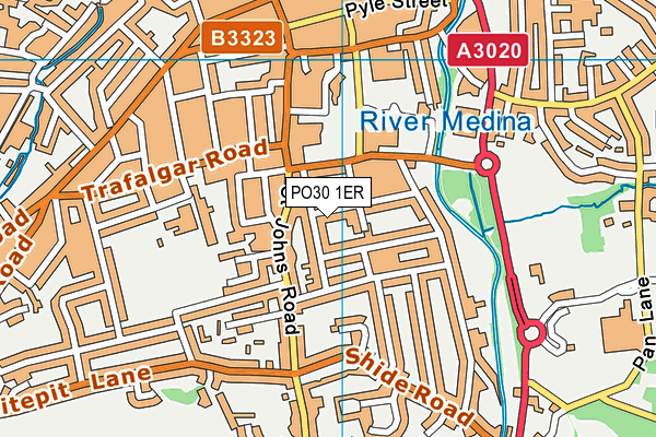 PO30 1ER map - OS VectorMap District (Ordnance Survey)