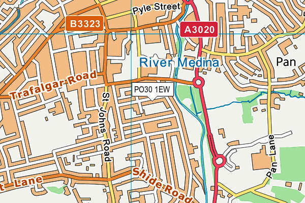 PO30 1EW map - OS VectorMap District (Ordnance Survey)