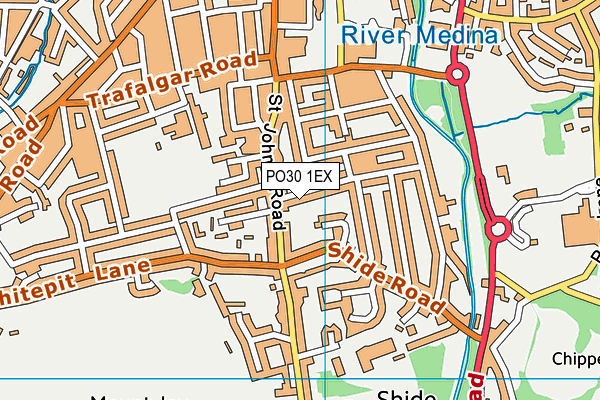 PO30 1EX map - OS VectorMap District (Ordnance Survey)