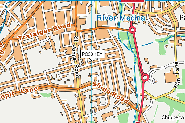 PO30 1EY map - OS VectorMap District (Ordnance Survey)