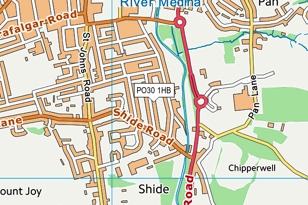 PO30 1HB map - OS VectorMap District (Ordnance Survey)