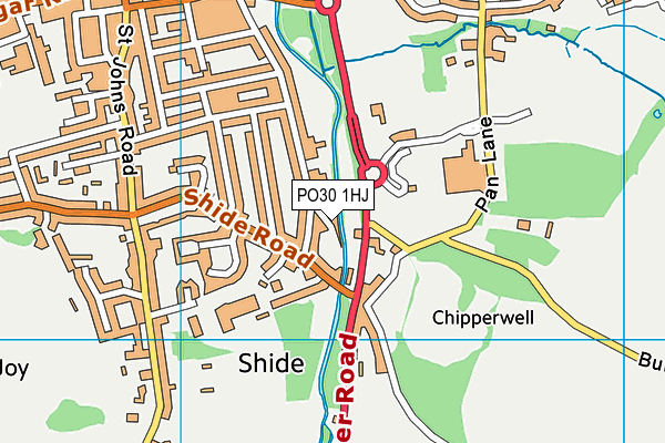 PO30 1HJ map - OS VectorMap District (Ordnance Survey)