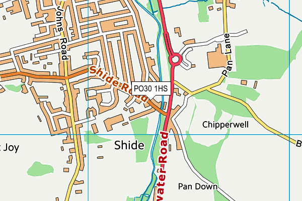 PO30 1HS map - OS VectorMap District (Ordnance Survey)