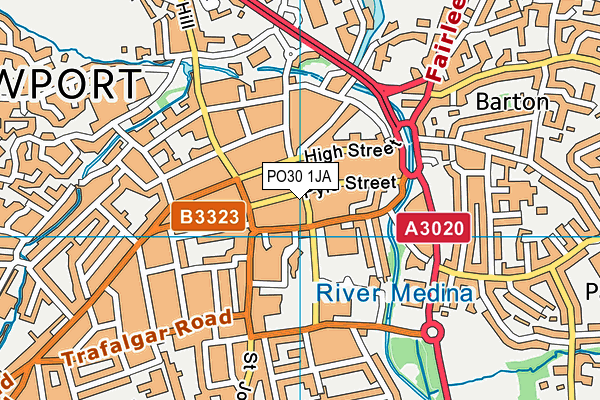 PO30 1JA map - OS VectorMap District (Ordnance Survey)