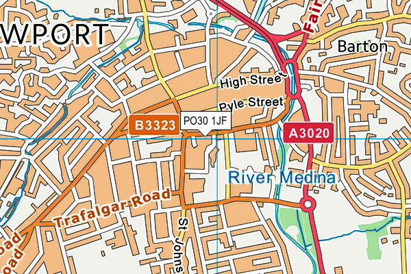 PO30 1JF map - OS VectorMap District (Ordnance Survey)