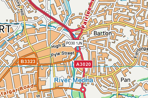 PO30 1JN map - OS VectorMap District (Ordnance Survey)