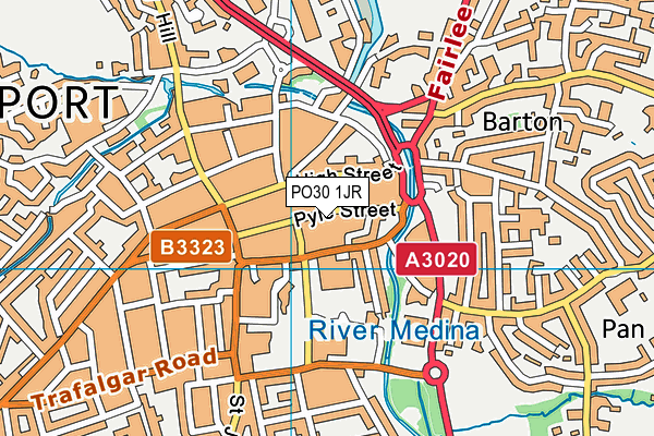 PO30 1JR map - OS VectorMap District (Ordnance Survey)