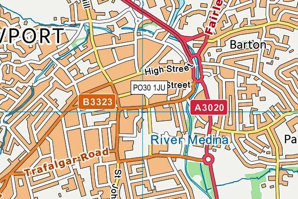 PO30 1JU map - OS VectorMap District (Ordnance Survey)