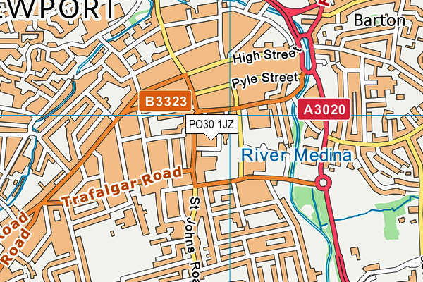 PO30 1JZ map - OS VectorMap District (Ordnance Survey)