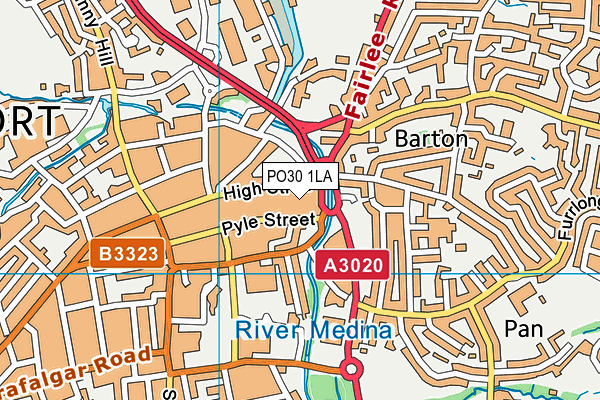 PO30 1LA map - OS VectorMap District (Ordnance Survey)