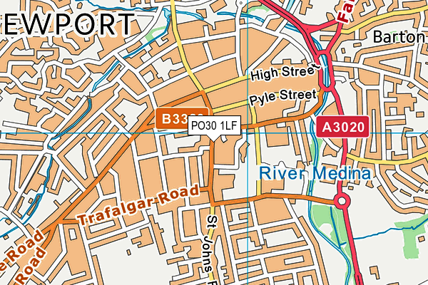 PO30 1LF map - OS VectorMap District (Ordnance Survey)