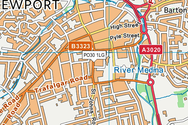 PO30 1LG map - OS VectorMap District (Ordnance Survey)