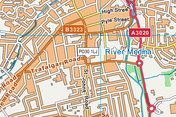 PO30 1LJ map - OS VectorMap District (Ordnance Survey)