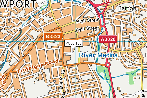 PO30 1LL map - OS VectorMap District (Ordnance Survey)