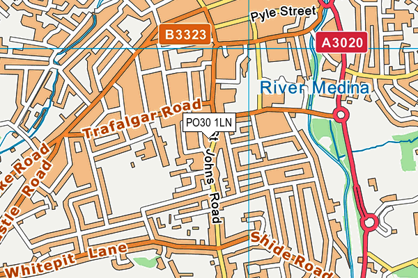 PO30 1LN map - OS VectorMap District (Ordnance Survey)