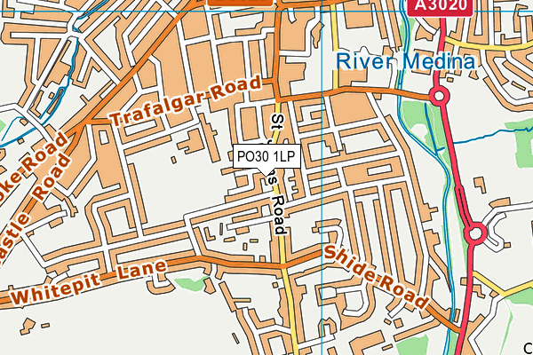 PO30 1LP map - OS VectorMap District (Ordnance Survey)
