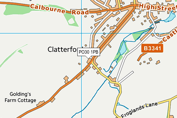 PO30 1PB map - OS VectorMap District (Ordnance Survey)