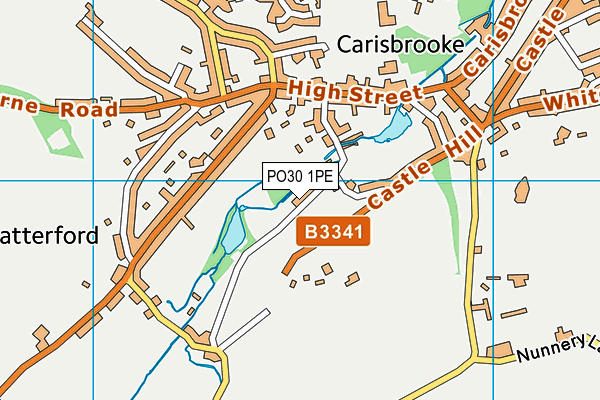 PO30 1PE map - OS VectorMap District (Ordnance Survey)