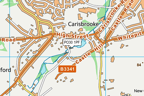 PO30 1PF map - OS VectorMap District (Ordnance Survey)