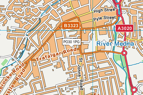 PO30 1PG map - OS VectorMap District (Ordnance Survey)