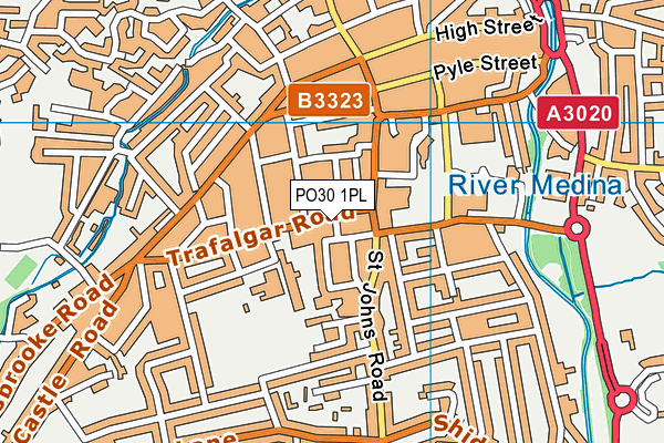 PO30 1PL map - OS VectorMap District (Ordnance Survey)