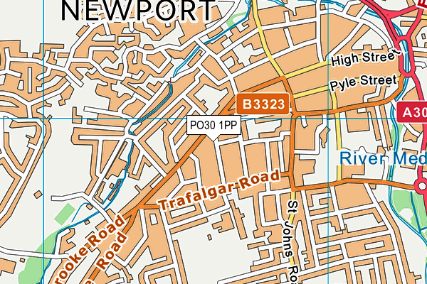 PO30 1PP map - OS VectorMap District (Ordnance Survey)