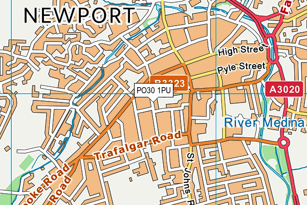 PO30 1PU map - OS VectorMap District (Ordnance Survey)