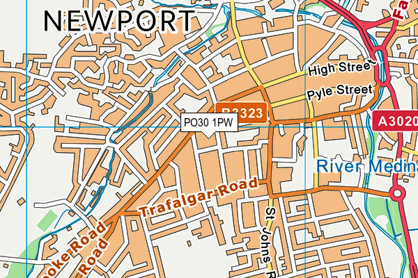 PO30 1PW map - OS VectorMap District (Ordnance Survey)