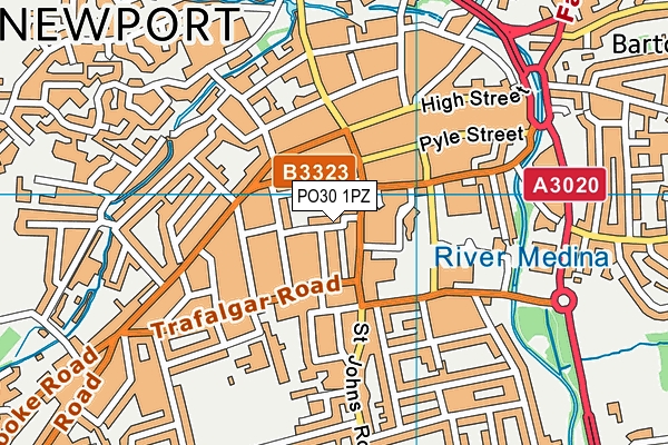 PO30 1PZ map - OS VectorMap District (Ordnance Survey)