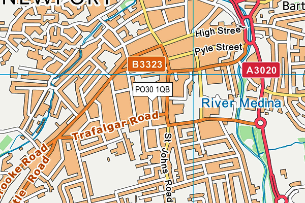 PO30 1QB map - OS VectorMap District (Ordnance Survey)