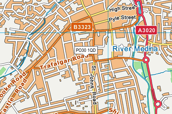 PO30 1QD map - OS VectorMap District (Ordnance Survey)