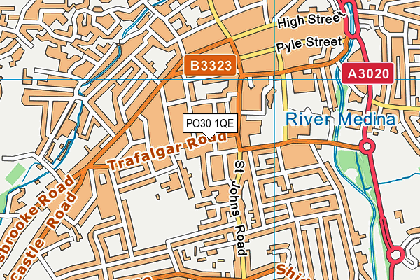 PO30 1QE map - OS VectorMap District (Ordnance Survey)