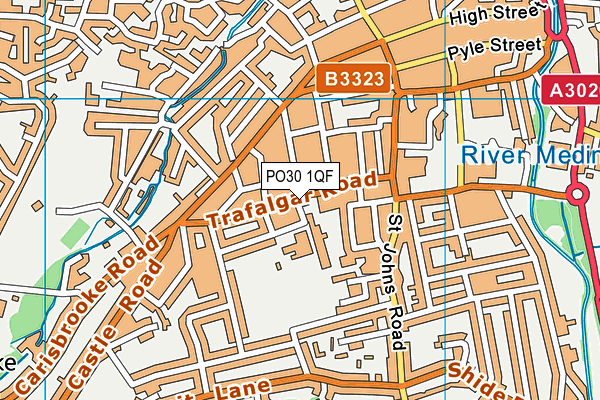 PO30 1QF map - OS VectorMap District (Ordnance Survey)