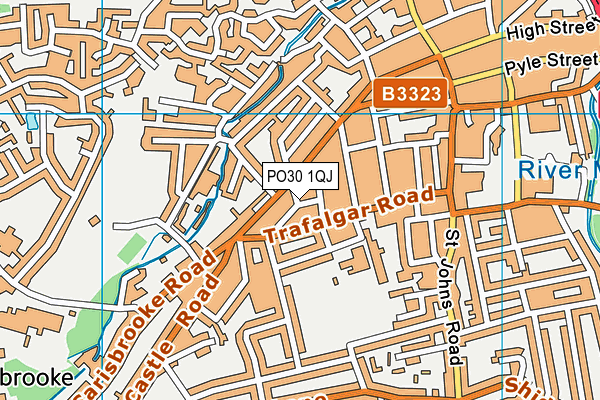 PO30 1QJ map - OS VectorMap District (Ordnance Survey)
