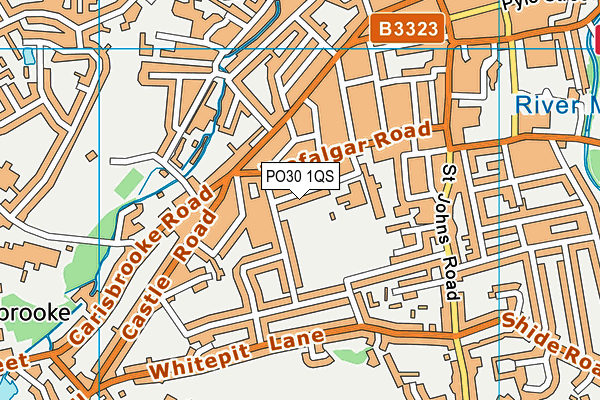 PO30 1QS map - OS VectorMap District (Ordnance Survey)