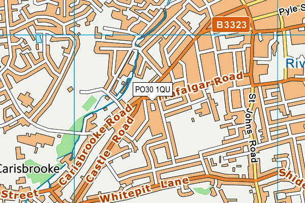 PO30 1QU map - OS VectorMap District (Ordnance Survey)