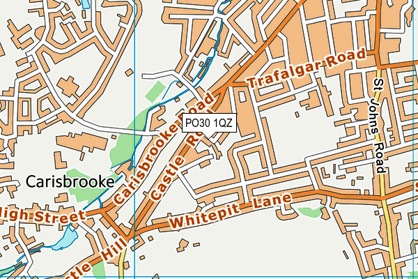 PO30 1QZ map - OS VectorMap District (Ordnance Survey)