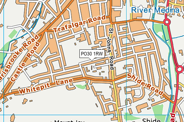PO30 1RW map - OS VectorMap District (Ordnance Survey)
