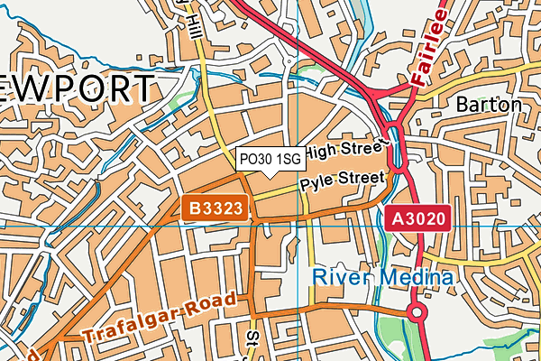 PO30 1SG map - OS VectorMap District (Ordnance Survey)