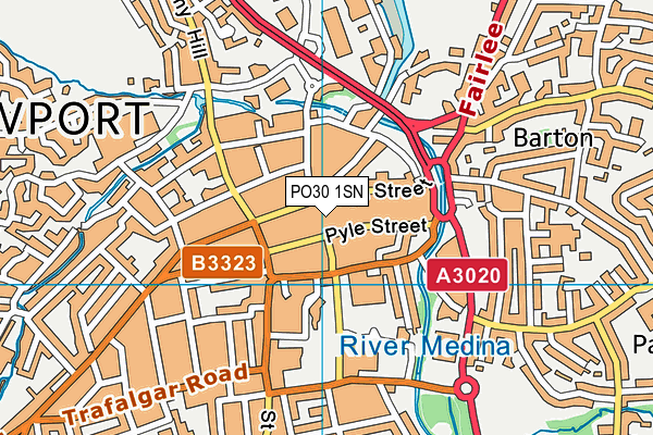 PO30 1SN map - OS VectorMap District (Ordnance Survey)