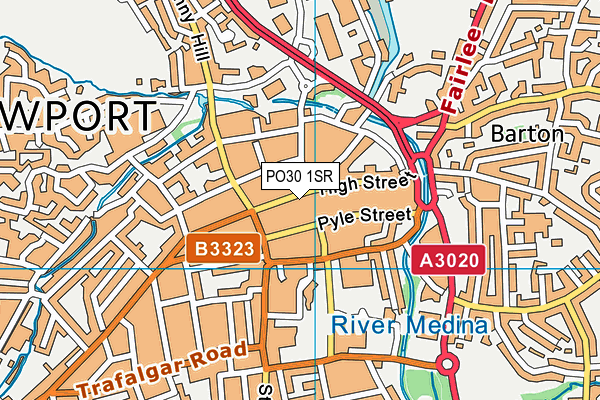 PO30 1SR map - OS VectorMap District (Ordnance Survey)