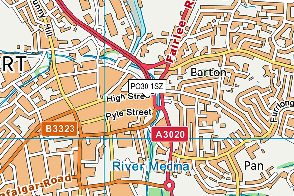 PO30 1SZ map - OS VectorMap District (Ordnance Survey)