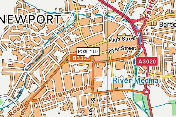 PO30 1TD map - OS VectorMap District (Ordnance Survey)