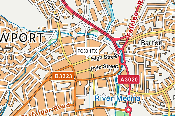 PO30 1TX map - OS VectorMap District (Ordnance Survey)