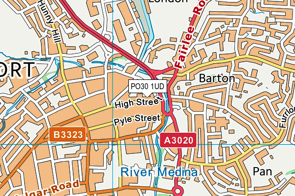 PO30 1UD map - OS VectorMap District (Ordnance Survey)