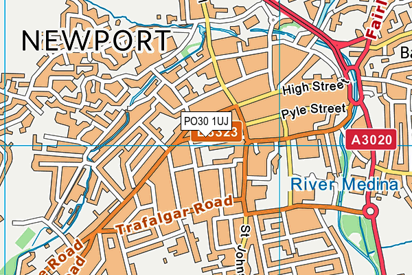 PO30 1UJ map - OS VectorMap District (Ordnance Survey)