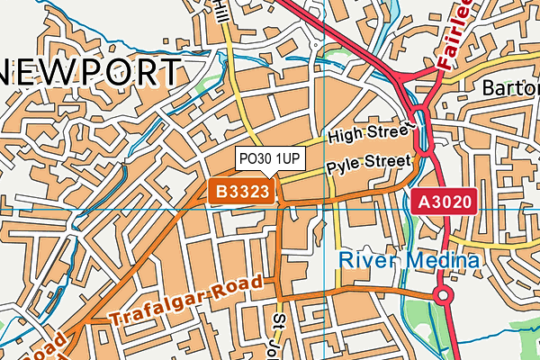 PO30 1UP map - OS VectorMap District (Ordnance Survey)