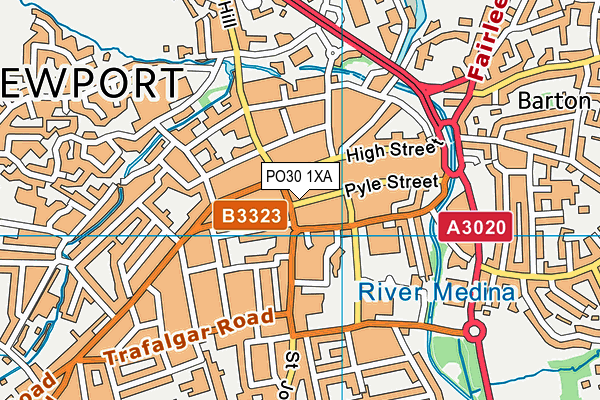 PO30 1XA map - OS VectorMap District (Ordnance Survey)