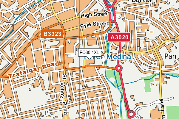 PO30 1XL map - OS VectorMap District (Ordnance Survey)