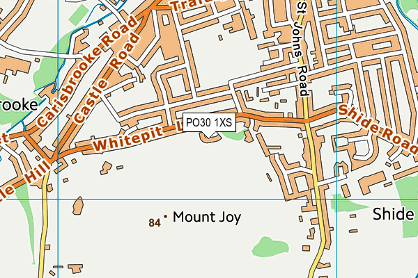 PO30 1XS map - OS VectorMap District (Ordnance Survey)